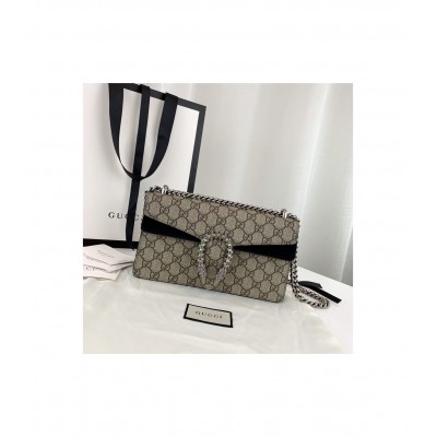 Gucci Dionysus GG Canvas Small Shoulder Bag Black 499623 LDBS16201