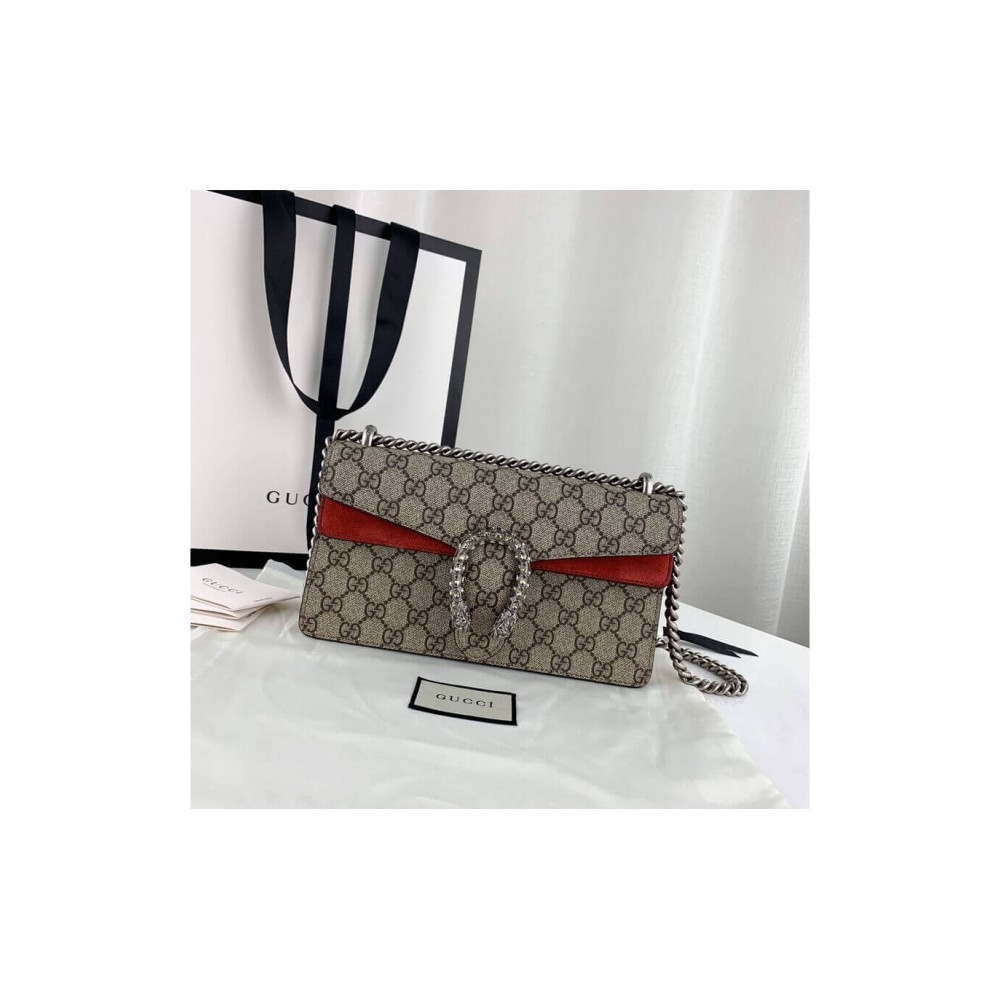 Gucci Dionysus GG Canvas Small Shoulder Bag Red 499623 LDBS16202