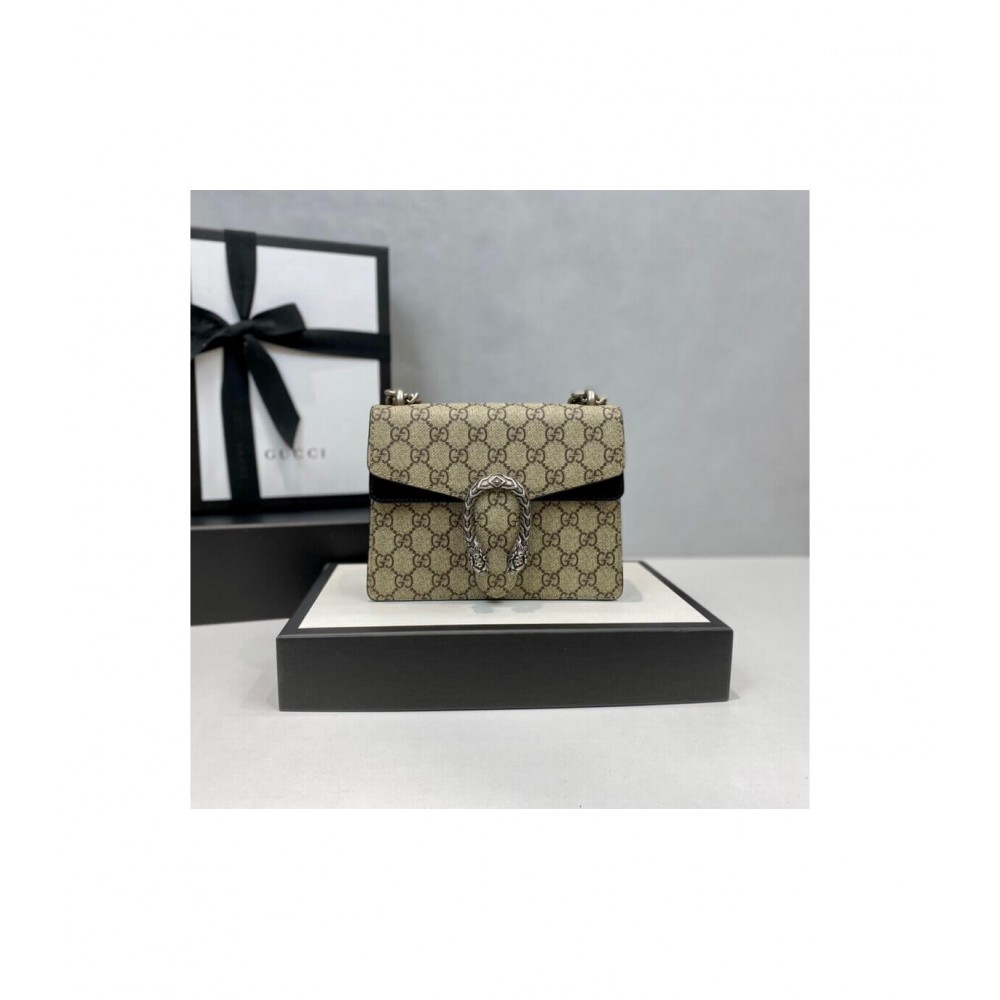 Gucci Dionysus GG Supreme Mini Bag Black 421970 LDBS16205