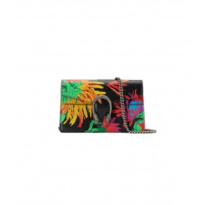 Gucci Dionysus Ken Scott Print Super Mini Bag Black 476432 LDBS16211