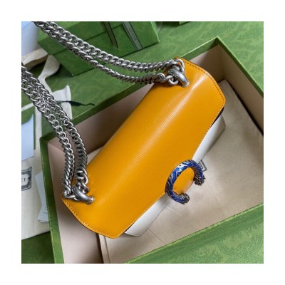 Gucci Dionysus Mini Bag Orange White Leather 421970 LDBS16213