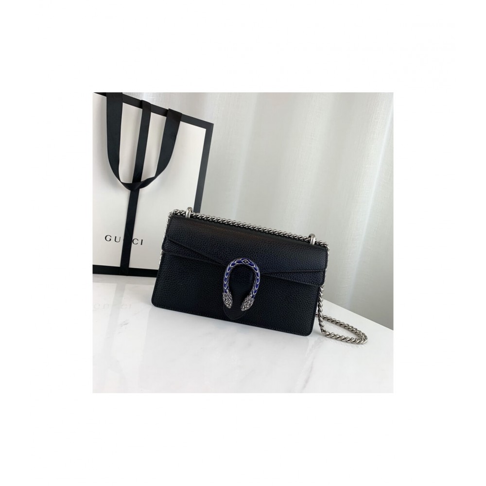 Gucci Dionysus Small Shoulder Bag in Black Leather 499623 LDBS16219