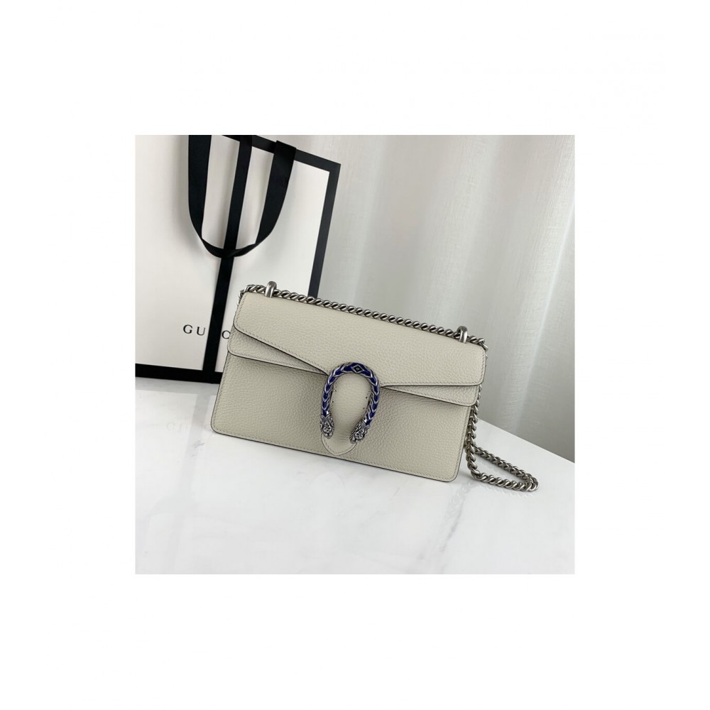 Gucci Dionysus Small Shoulder Bag in White Leather 499623 LDBS16224