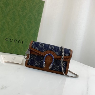 Gucci Dionysus Super Mini Bag in Denim 476432 LDBS16227