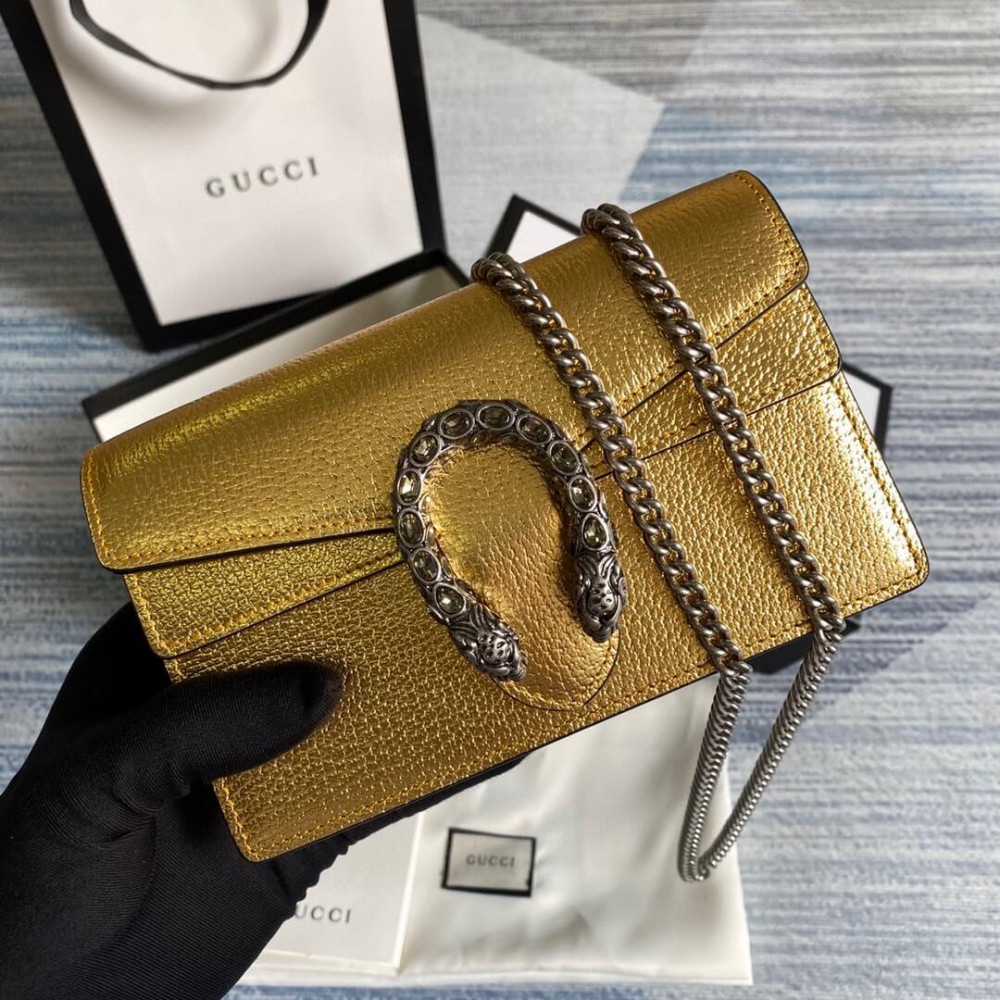 Gucci Dionysus Super Mini Bag in Gold 476432 LDBS16228