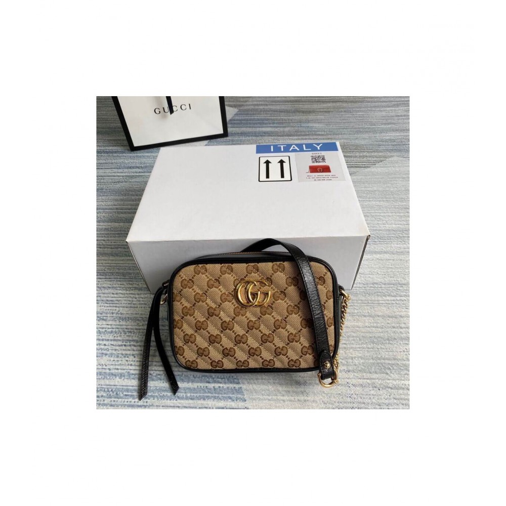 Gucci GG Canvas Matelasse Mini Bag Black 448065 LDBS16356