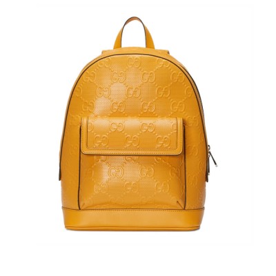 Gucci GG Embossed Backpack in Yellow Leather 658579 LDBS16144