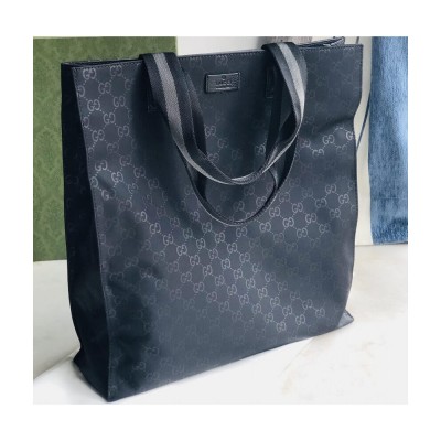 Gucci GG Guccissima Black Nylon Tall Tote Bag 449177 LDBS16581