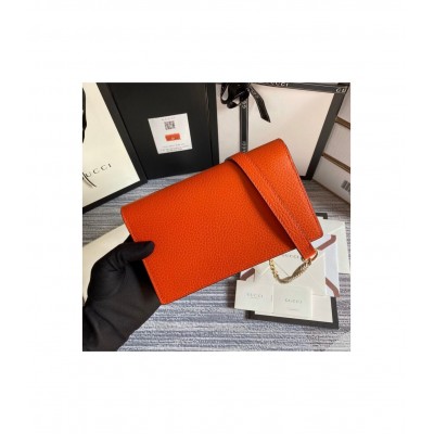 Gucci GG Interlocking Wallet On Chain Orange 510314 LDBS16620