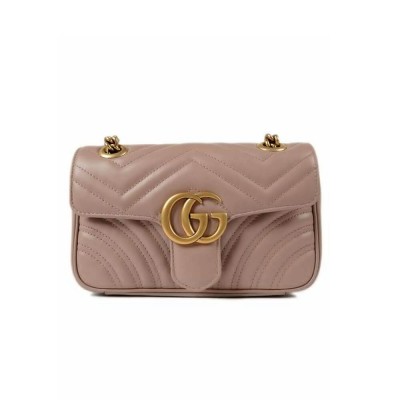 Gucci GG Marmont Matelasse Chevron Leather Mini Bag Nude Pink 446744 LDBS16364