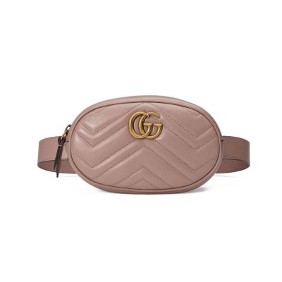 Gucci GG Marmont Matelasse Leather Belt Bag Nude Pink 476434 LDBS16166