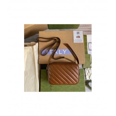 Gucci GG Marmont Matelasse Mini Bag Brown 448065 LDBS16375