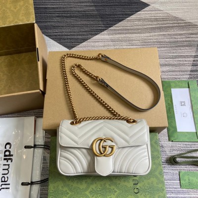 Gucci GG Marmont Matelasse Mini Bag Light Grey 446744 LDBS16376