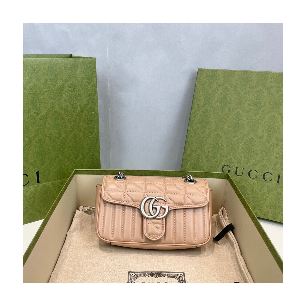 Gucci GG Marmont Mini Shoulder Bag Beige 446744 LDBS16388