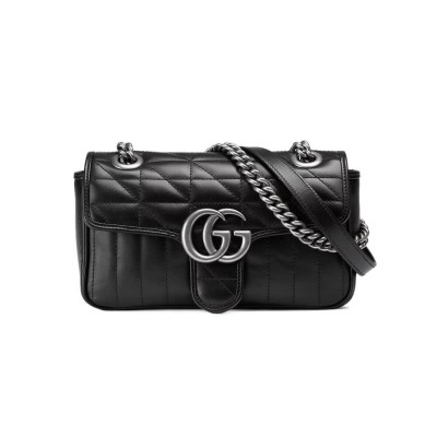 Gucci GG Marmont Mini Shoulder Bag Black 446744 LDBS16389