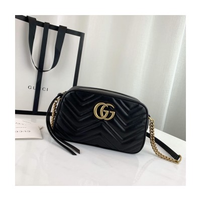 Gucci GG Marmont Small Shoulder Bag Black 447632 LDBS16403