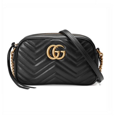 Gucci GG Marmont Small Shoulder Bag Black 447632 LDBS16403