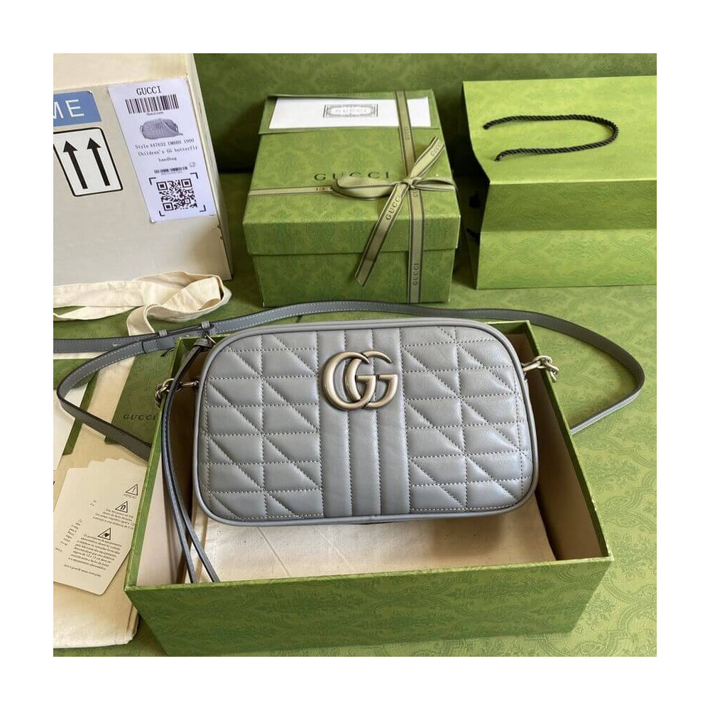 Gucci GG Marmont Small Shoulder Bag Grey 447632UM8BN1711 LDBS16408