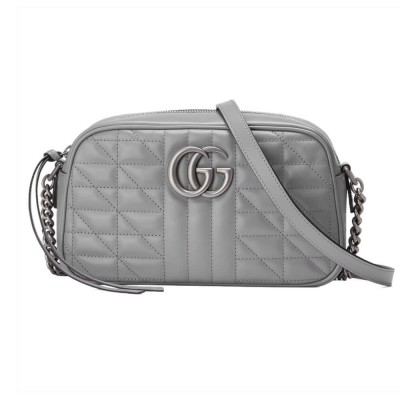 Gucci GG Marmont Small Shoulder Bag Grey 447632UM8BN1711 LDBS16408