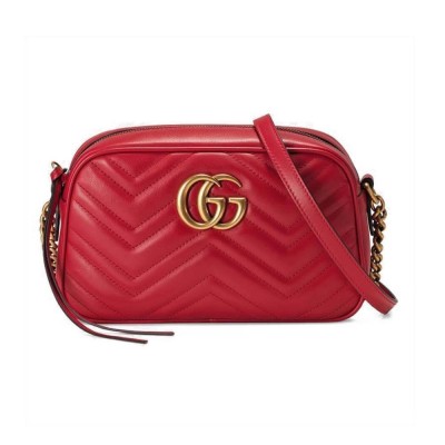 Gucci GG Marmont Small Shoulder Bag Red 447632DTD1T6433 LDBS16409