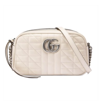 Gucci GG Marmont Small Shoulder Bag White 447632UM8BN9022 LDBS16413