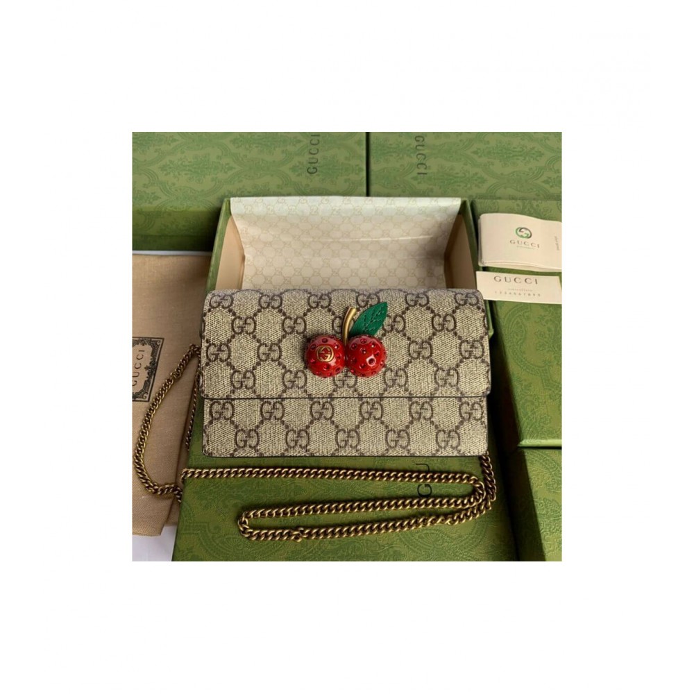 Gucci GG Supreme Mini Bag With Cherries 481291 LDBS16430