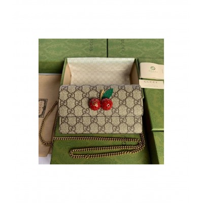 Gucci GG Supreme Mini Bag With Cherries 481291 LDBS16430