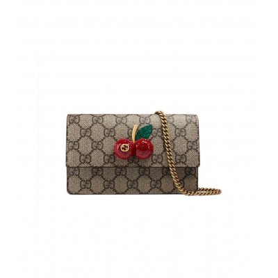 Gucci GG Supreme Mini Bag With Cherries 481291 LDBS16430