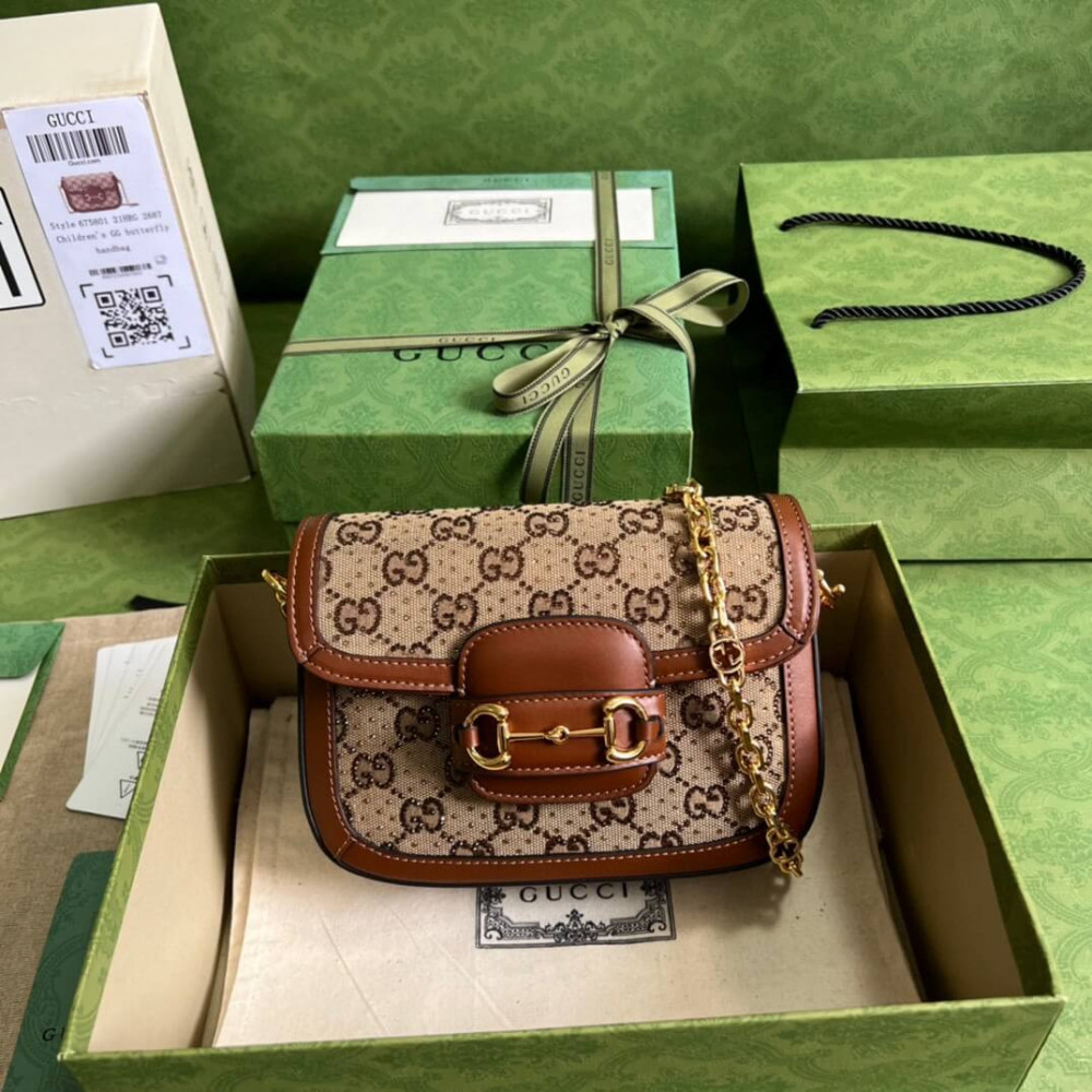 Gucci Horsebit 1955 Crystals Mini Bag 675801 LDBS16275