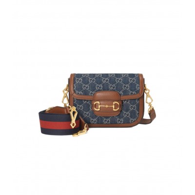 Gucci Horsebit 1955 Denim Mini Bag 658574 LDBS16276