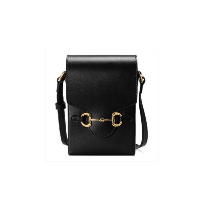 Gucci Horsebit 1955 Mini Bag in Black Leather 625615 LDBS16287