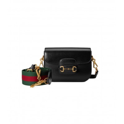 Gucci Horsebit 1955 Mini Bag in Black Leather 658574 LDBS16288