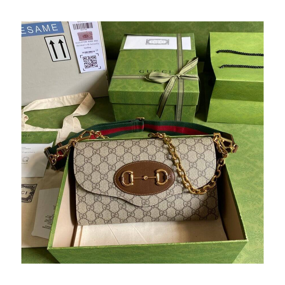 Gucci Horsebit 1955 Small Bag In GG Supreme 677286 LDBS16312