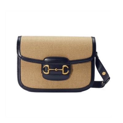 Gucci Horsebit 1955 Small Bag in Beige Canvas 602204 LDBS16305