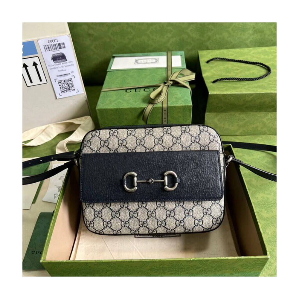 Gucci Horsebit 1955 Small Bag in Blue 645454 LDBS16307