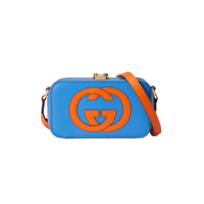 Gucci Interlocking G Mini Bag in Blue Leather 658230 LDBS16434