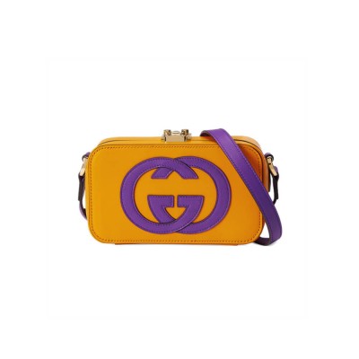 Gucci Interlocking G Mini Bag in Yellow Leather 658230 LDBS16437