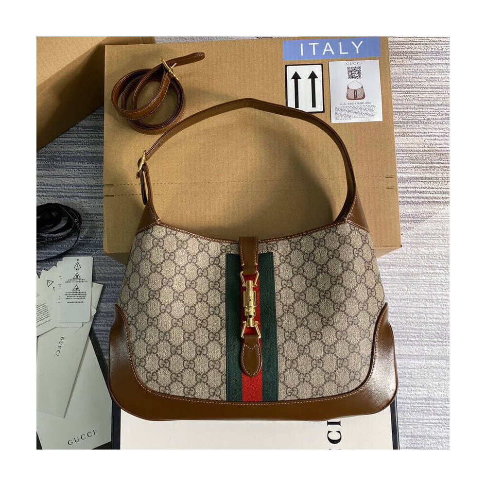 Gucci Jackie 1961 Medium Shoulder Bag in GG Canvas 636710 LDBS16332