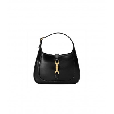 Gucci Jackie 1961 Mini Hobo Bag In Black Leather 637091 LDBS16258