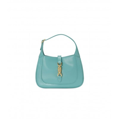 Gucci Jackie 1961 Mini Hobo Bag In Blue Leather 637091 LDBS16259