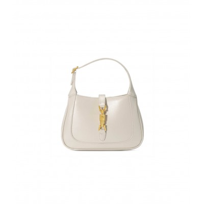 Gucci Jackie 1961 Mini Hobo Bag In White Leather 637091 LDBS16260