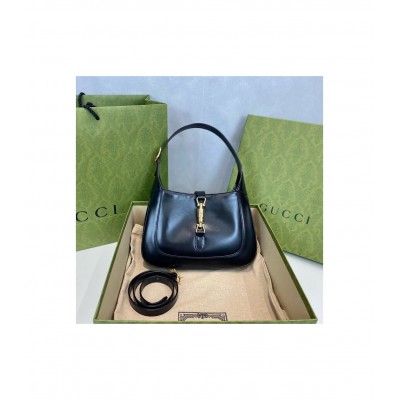 Gucci Jackie 1961 Small Hobo Bag In Black Leather 636709 LDBS16261