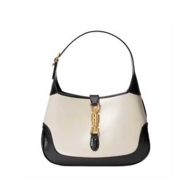 Gucci Jackie 1961 Small Shoulder Bag in White Leather 636706 LDBS16340