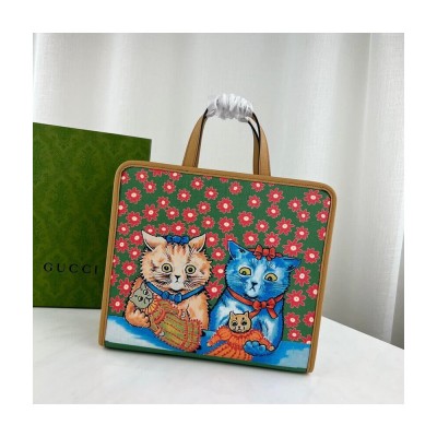 Gucci Kitten Print Tote Bag 630542 LDBS16593