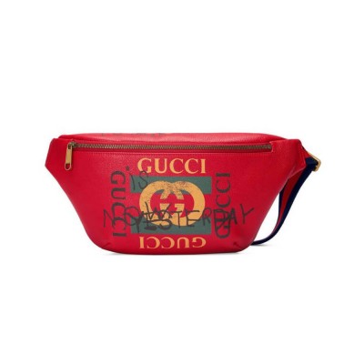 Gucci Leather Coco Capitan Vintage Logo Belt Bag Red 493869 LDBS16170