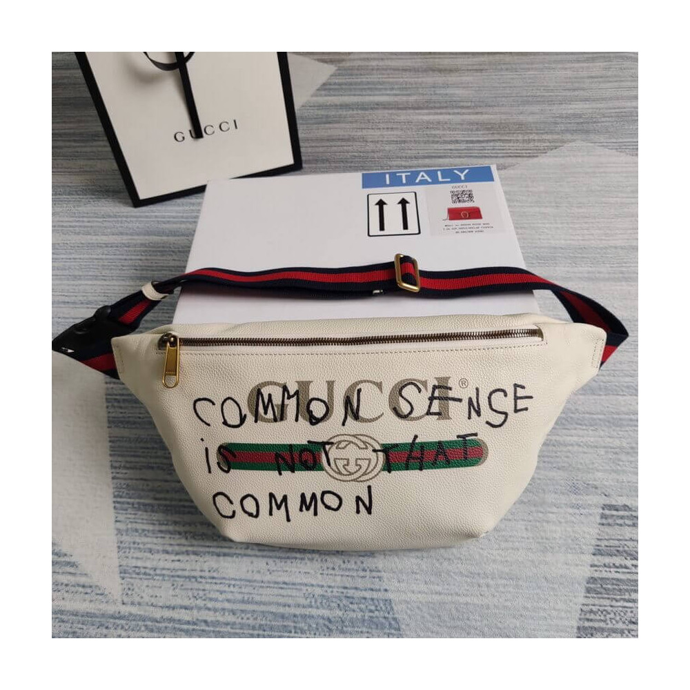 Gucci Leather Coco Capitan Vintage Logo Belt Bag White 493869 LDBS16171