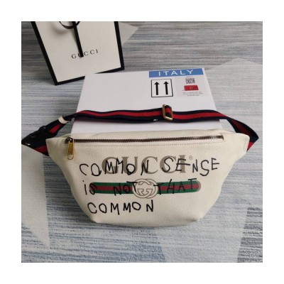 Gucci Leather Coco Capitan Vintage Logo Belt Bag White 493869 LDBS16171