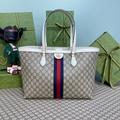 Gucci Ophidia GG Medium Tote White 631685 LDBS16599