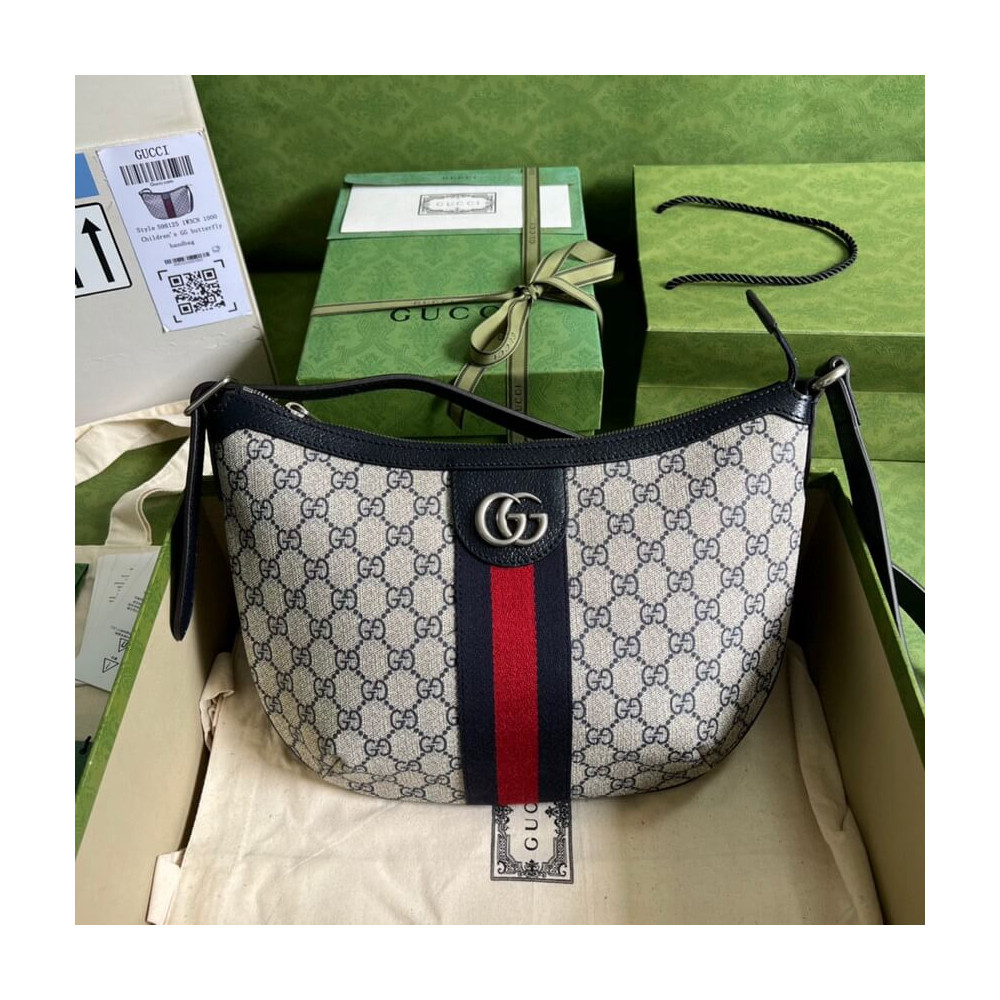 Gucci Ophidia GG Small Shoulder Bag in Blue 598125 LDBS16468