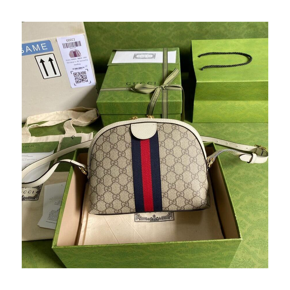 Gucci Ophidia GG Small Shoulder Bag in White 499621 LDBS16470